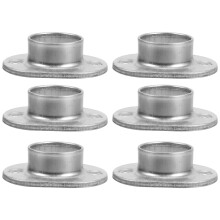 12Pièces Fixation Base Poteau Rond En Acier Zinc Pour Terrasse Argenté