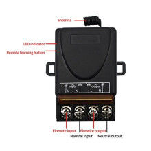 4x AC 220V 30A 433MHz 1CH Wireless Remote Control RF Relay Receiver + /Off Transmitter