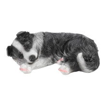 Puppybeeldjes, sculpturen van synthetische hars, waterdicht, Border Collie beeldje, ornament voor tuin en buiten