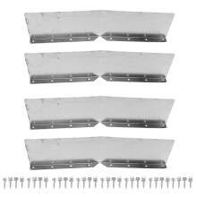 4 Stück Spritzschutzgitter für Dachrinnenkehlen aus Aluminium, geeignet für Dachrinnenkehlen oder Dachschindeldächer