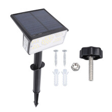 Refletor solar com 49 LEDs, alto brilho, à prova d'água IP65, ideal para paisagismo em jardins, quintais e gramados. Luz quente.
