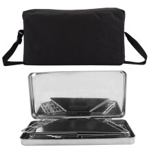Barbecue pliable en acier inoxydable, accessoires pour barbecue portable pour 3 Ă 4 personnes (pique-nique).