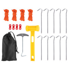 Aluminum Alloy Outdoor Camping Canopy Stakes Tent Pegs Stakes Hammer Accessories Set