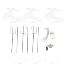 Conjunto de 3 Decorações de Natal Iluminadas em Ferro Resistente à Água com Ressaca - Luzes de Natal para Caminho, Jardim e Quintal.