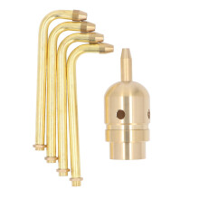 Rotating Fountain Nozzle 4 Arm Brass Water Fountain Spray Head Sprinkler for Garden Pond Courtyard Pool G1.5in