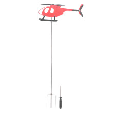 Veleta de exterior de metal rojo giratoria con forma de avión, indicador de dirección del viento para decoración de patio y jardín.