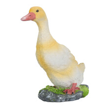 Entenfigur aus Kunstharz, realistische, handbemalte, wasserfeste Gartenfigur, gelb