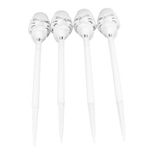 4pcs Solar Torch Skull Light Green Flickering Flame IP65 Waterproof Solar Pathway Lights Outdoor Halloween Decorations