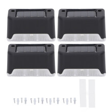 4pcs Solar Decorative Lights Waterproof Durable Warm Ambient Solar Garden Lights for Outdoor Patio Courtyard Stair Step Fence