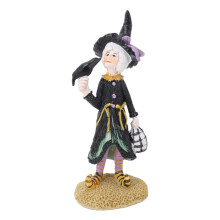 Boneca Bruxa Artesanal em Resina - Enfeite Charmoso para Decoração de Escritório, Quarto e Mesa