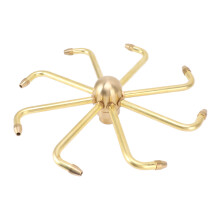 8 Holes Fountain Nozzles Brass Windmill Rotating Fountain Water Spray Head for Rockery Fish Pond Landscape G1in
