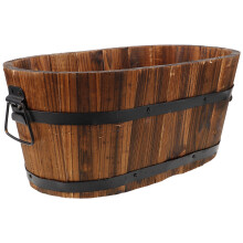 Barril Maceta De Madera Reutilizable Para Plantas