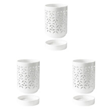 3X Orchid Pots with Holes,4 Inch Ceramic Orchid Pot for Repotting, Flower Planter Pot Indoor Outdoor, Breathable White
