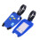 2Pièces Tags De Valise Bleu Durable, Identifier Bagage Aéroport, Nom 1