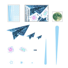 Star Sticker In the Dark Ceiling Stickers PVC Kids Wall Stickers Moon Wall Decals for Baby Nursery Room Bedrooms Ceiling Decoration
