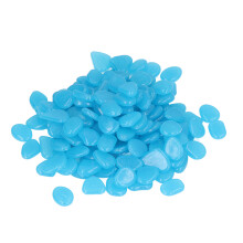 Outdoor Luminous Stones Colorful Fluorescent Luminous Pebbles for Dark Garden Courtyard Walkway Garden Trails 200 / Bag Dark Blue