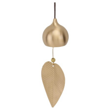 Metal Falling Leaf Hanging Bell Windchime Decoration Clear Sound Outdoor Bell Pendant Decor for Balcony Porch Indoor