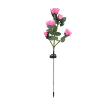 Zonnebloemen Zonnecelpaneel Intelligente Lichtregeling Waterdichte Functie Roze Zonnebloemverlichting
