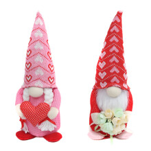 2Pcs Valentines Day Faceless Doll Home Table Ornament Cute Plush Gnomes Valentine's Day Decor Gifts Wedding Props