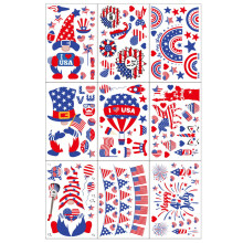 9 Sheet 4th of July Window Clings PVC Patriotic American Flag Static Window Stickers Double Sided Window Independence Day Stickers Decals