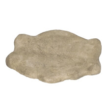 Pietra artificiale, lapide commemorativa per animali domestici, cane o gatto, in resina, per prato, giardino, cortile, aiuola, tipo A, muschio