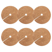 6Pcs Coco Fiber Flowerpot Mat Round Anti-Grass Mulch Ring