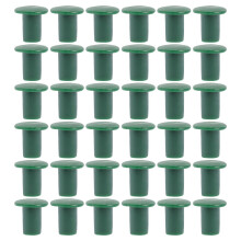 48Pcs Bright Green Plastic Cane Topper Protectors for Garden Use