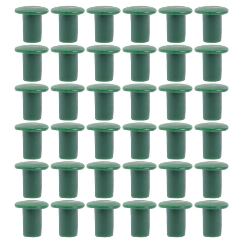 48Pcs Bright Green Plastic Cane Topper Protectors for Garden Use