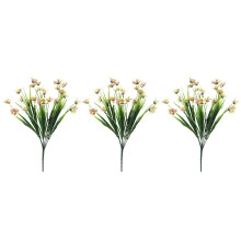 Kunstbloemenboeket, neppe plastic orchideeën voor tuindecoratie, geel.