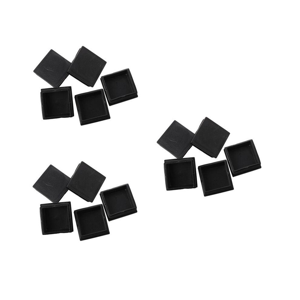 15 Pcs Plastic Square Blanking End Caps Tubing Tube Inserts 50Mm X 50Mm 4711949381063