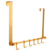 1Set Gouden Aluminium Over De Haak Met Meerdere Haken Voor Coats