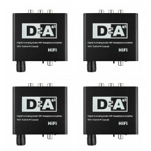 4X 192KHz Digital Optical Coaxial Toslink to Analog RCA 3.5mm Audio Hifi Converter with Spdif