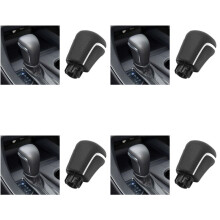 4X Leather Gear Shift Konb for Levin Camry XV70 V70 Avalon 2018 2019 2020 Gear Shifter Black