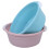2pcs deep plastic wash basin with anti-splash design for bathroom use 1