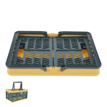 1Pc Plastic Folding Shopping Basket For Snacks Fruits Vegetables