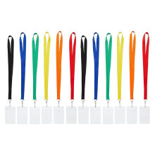 1set Id Lanyard With Clear Badge Holder For Compact Use