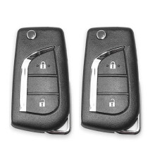 2X for Xhorse XKTO01EN Universal Wire Remote Key Fob 2 Buttons for Type for VVDI Key Tool