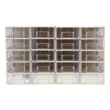 20Sets Beige Plastic Storage Box DIY Divider Drawer for Home Use