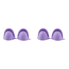 4X Oven  Mitts Silicone Heat Resistant Anti-Scald Gloves for Cooking, Pot Holder and Potholders