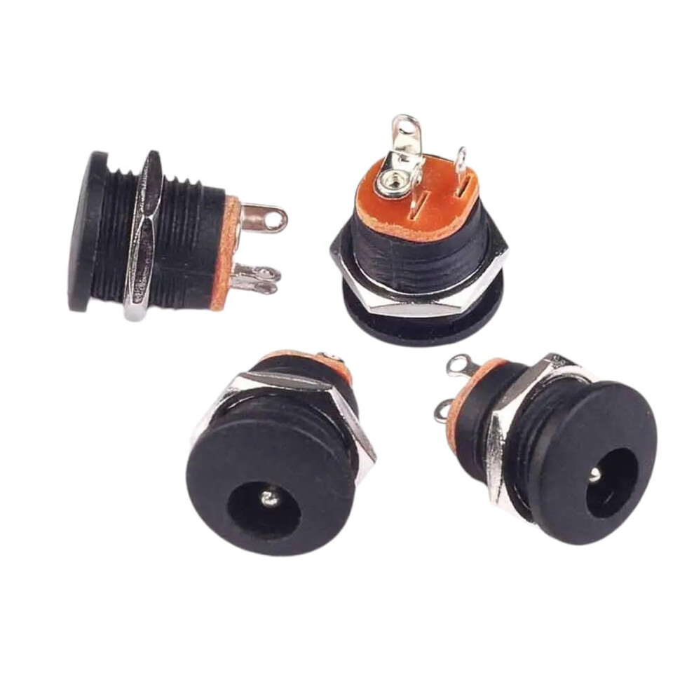 20Pcs 5.5Mm X 2.1Mm Round Dc Power Socket Panel Mount Connector, Stable Power Connection For Electronics 9771547535638