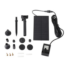 Pompe solaire pour fontaine 5,5 V 1,5 W, panneau solaire en silicium polycristallin, pompe pour fontaine et bain d'oiseaux