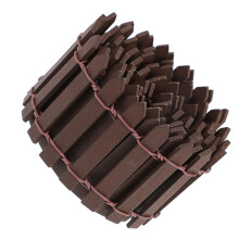 2Pcs Wooden Miniature Fence Coffee Color for Garden Ornament