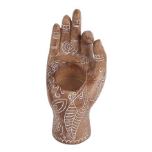 Buddha-Yoga-Kerzenhalter aus Kunstharz, Tischdekoration, Familienfigur, Sammlerstück für Zuhause oder Büro, entspannendes Geschenk