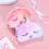 2Pcs Soft Plush Unicorn Wallets Cute Coin Purses Keychain Charm 2