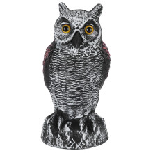 Estátua de Coruja Falsa para Decoração de Jardim Externo, Repelente de Coruja em Plástico, Isca para Caça 1020‑1
