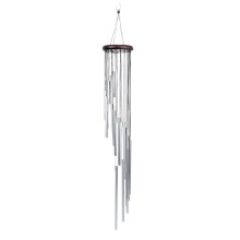 Aluminum Alloy 18 Tube Wind Chime Hanging Wind Bell Home Outdoor Garden DecorationSilver