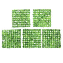 Conjunto de 5 peças de grama artificial para parede, simulando gramado natural, para decoração de ambientes internos e externos.