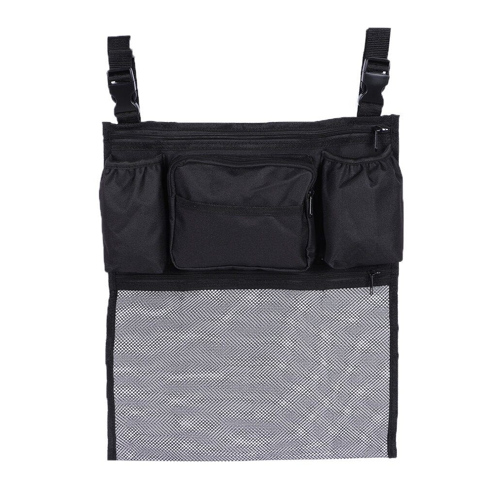 6 Pockets Wheelchair Back Storage Bag Garden Cart Mesh Cloth Large Capacity Storage Bag