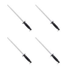 4X Afilado de Acero Varilla O Varilla de Afilado Doméstica Ovalada, Ligera Y Duradera, Varilla de Afilar de Chef Profesional, Afilador de Primera