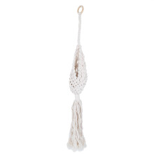 Hand Woven Cotton Rope Hanging Basket Plant Flower Pot Hanger for Balcony Garden Decoration
